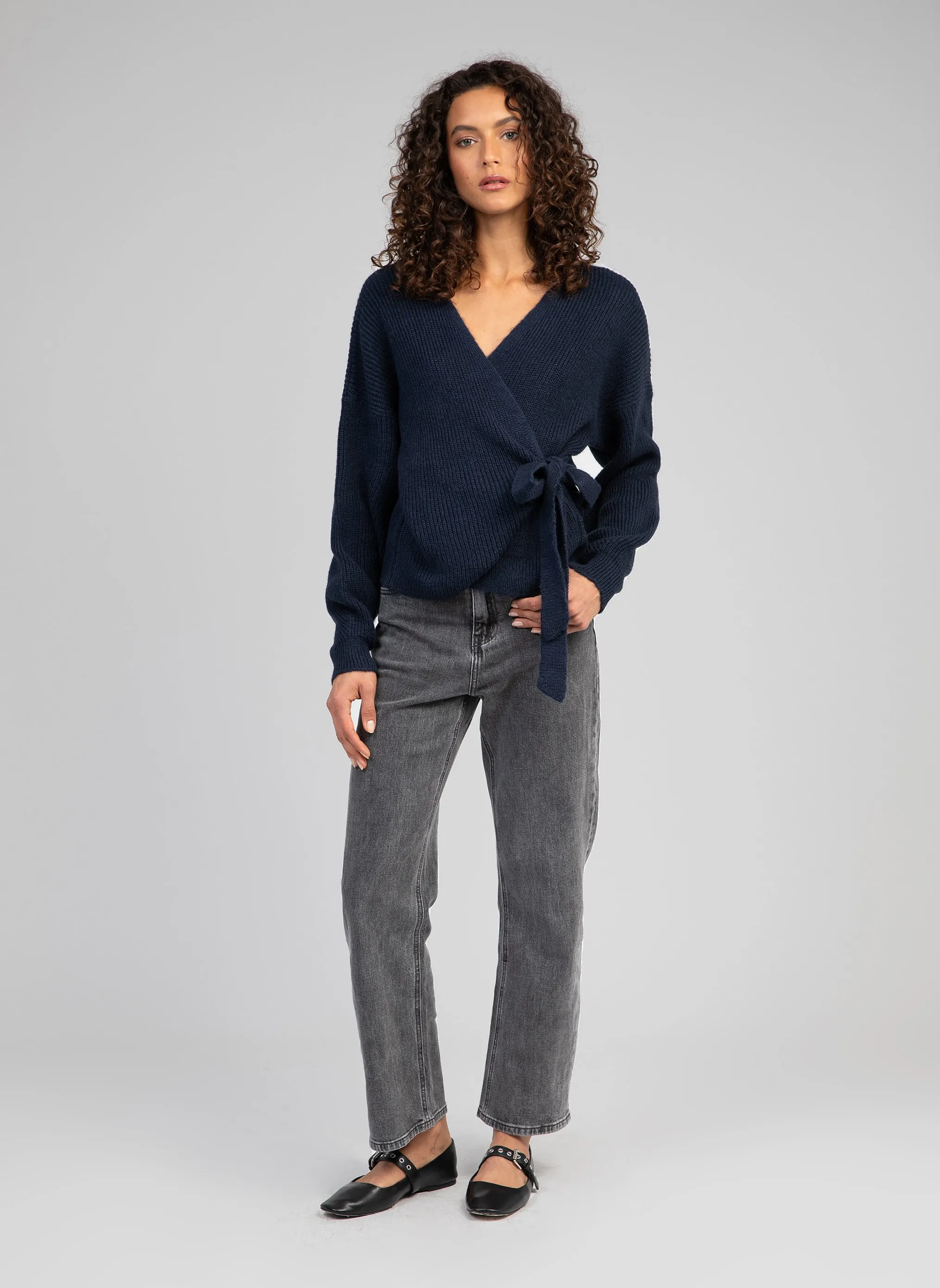  AN'GE   LENINONA - Cardigan scollo a V | Blu