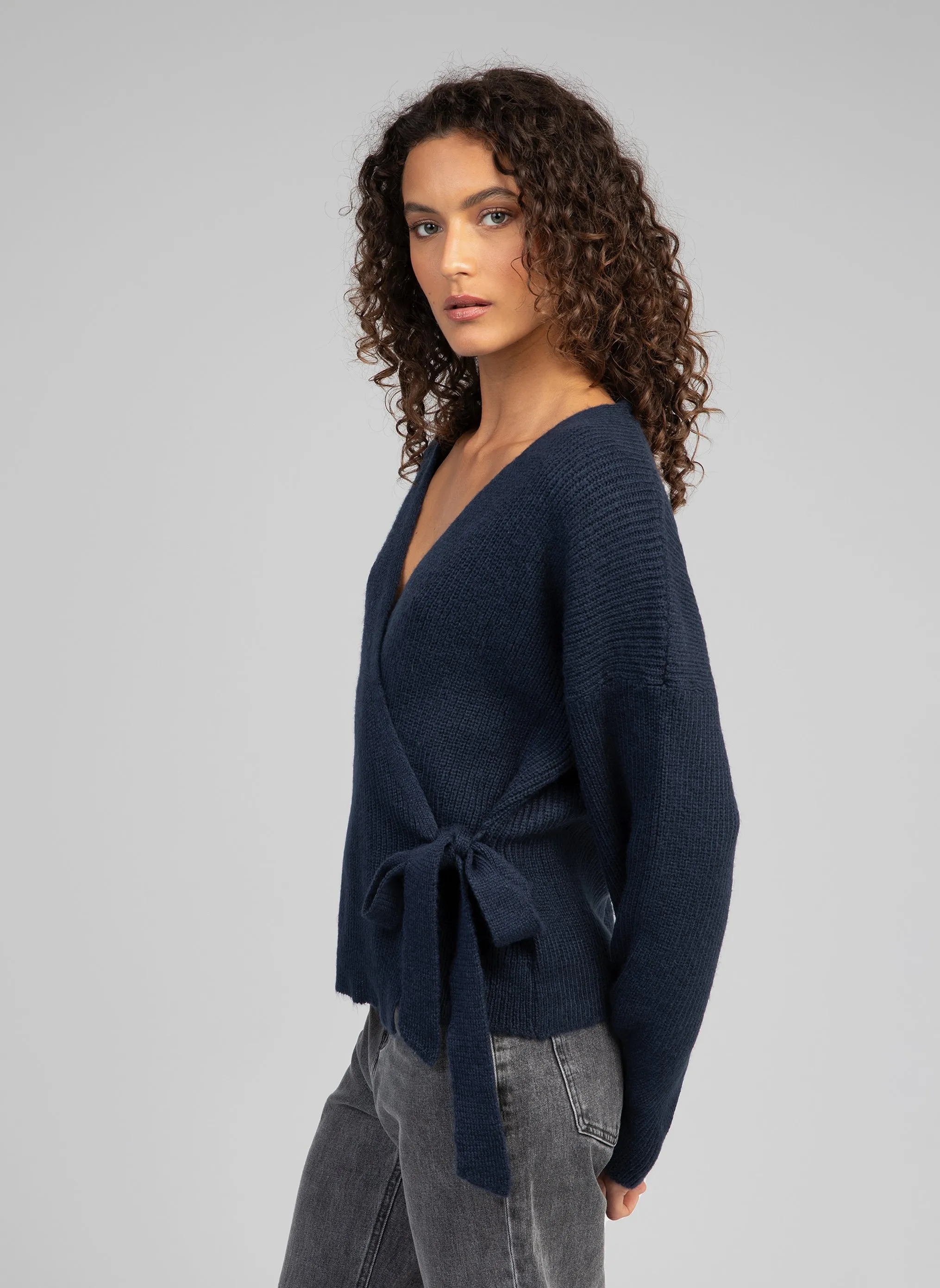  AN'GE   LENINONA - Cardigan scollo a V | Blu