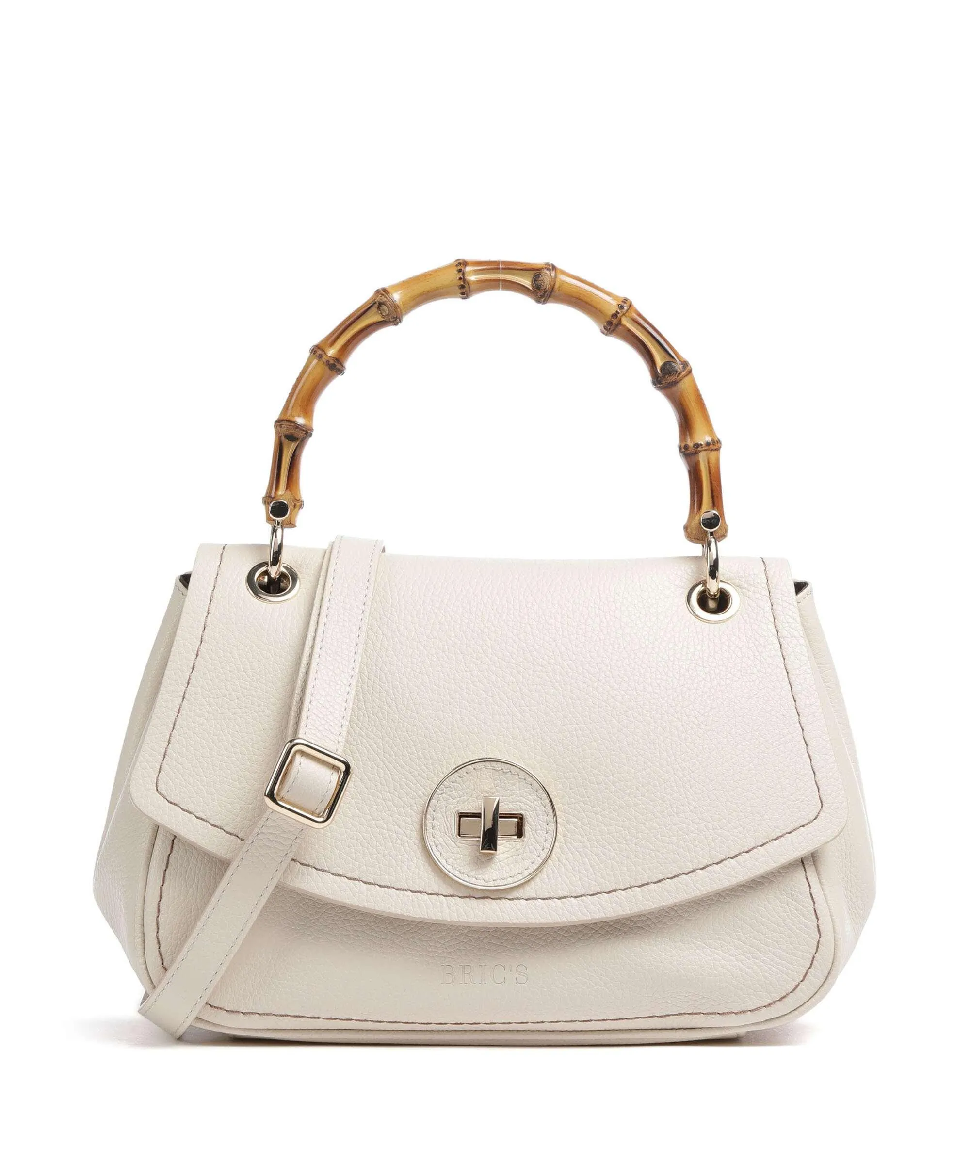  Brics Gondola Girasola Borsa a mano pelle granulata beige  