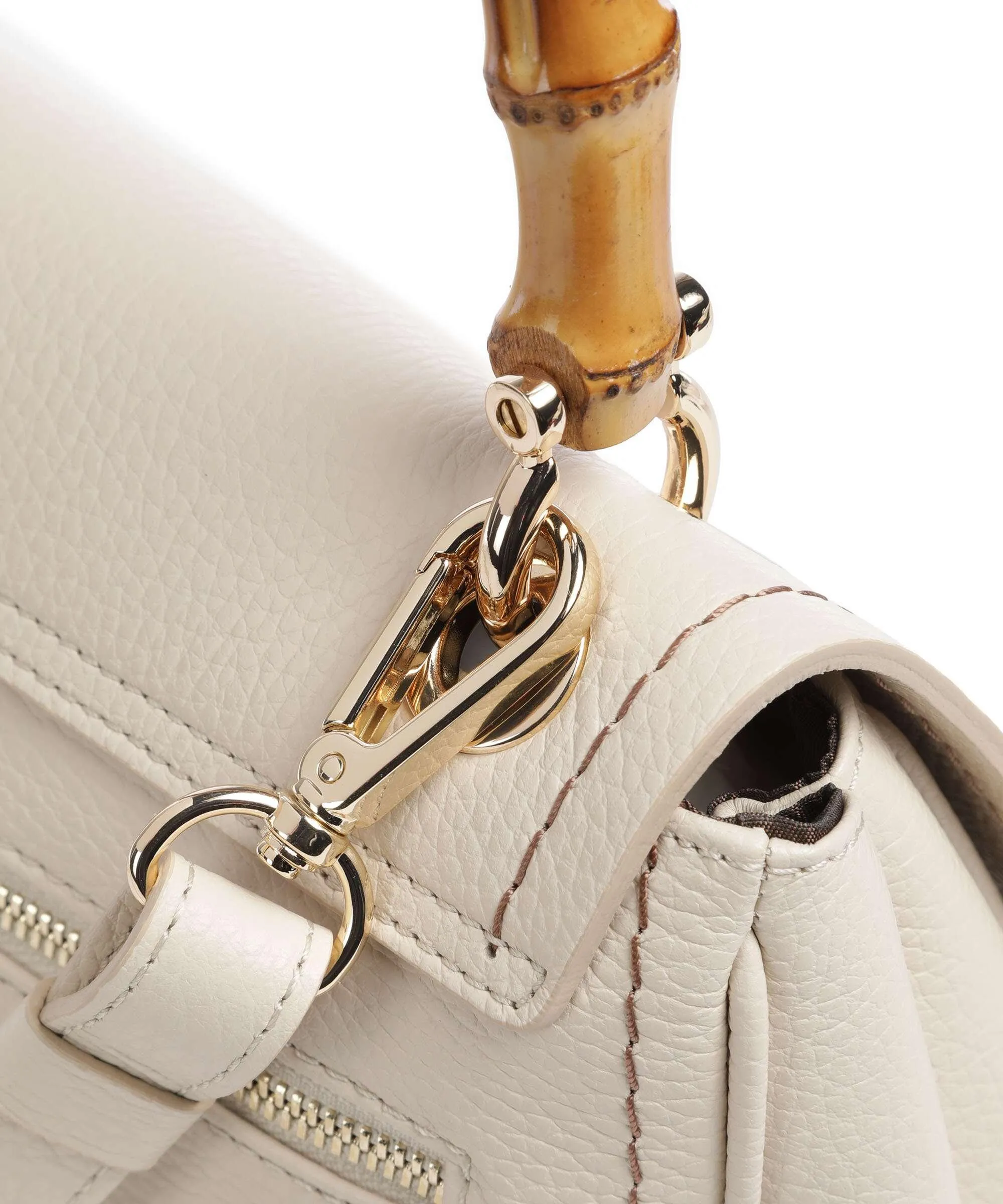  Brics Gondola Girasola Borsa a mano pelle granulata beige  