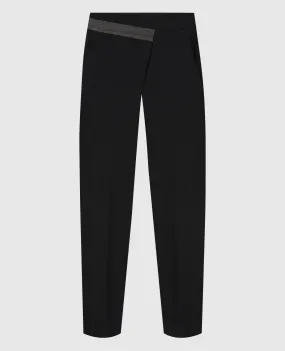 Brunello Cucinelli Pantaloni in lana con catene MB526P7413