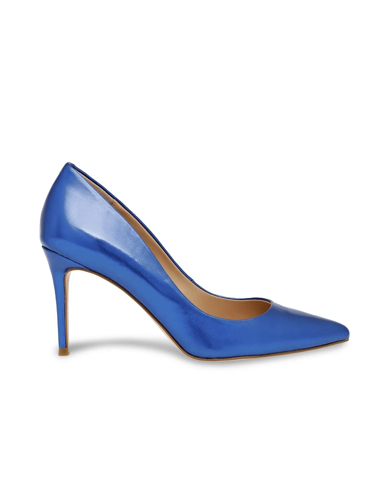 Décolleté Lillie ecopelle blu cobalto