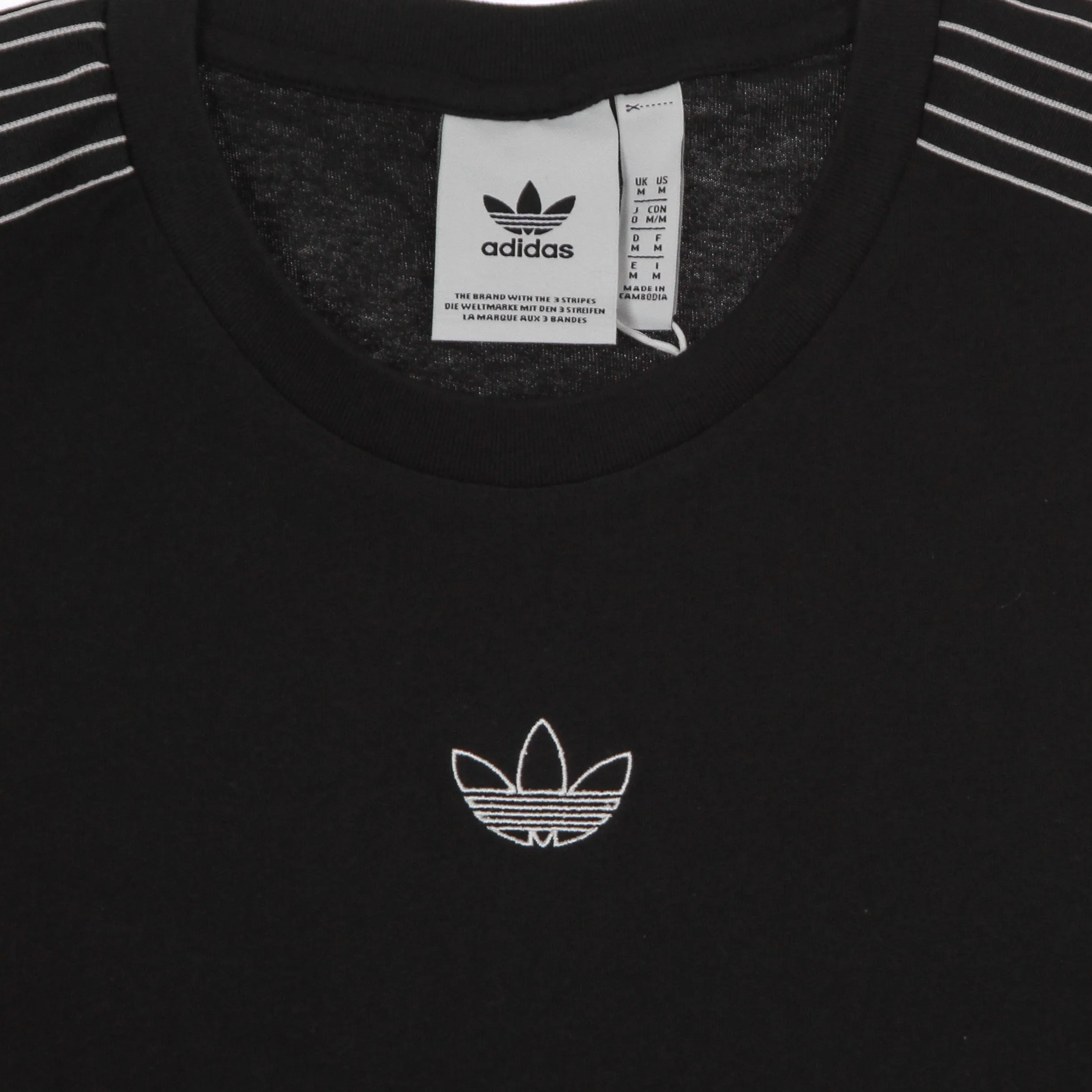 Maglietta Uomo Sport 3 Stripes T-shirt Black/white