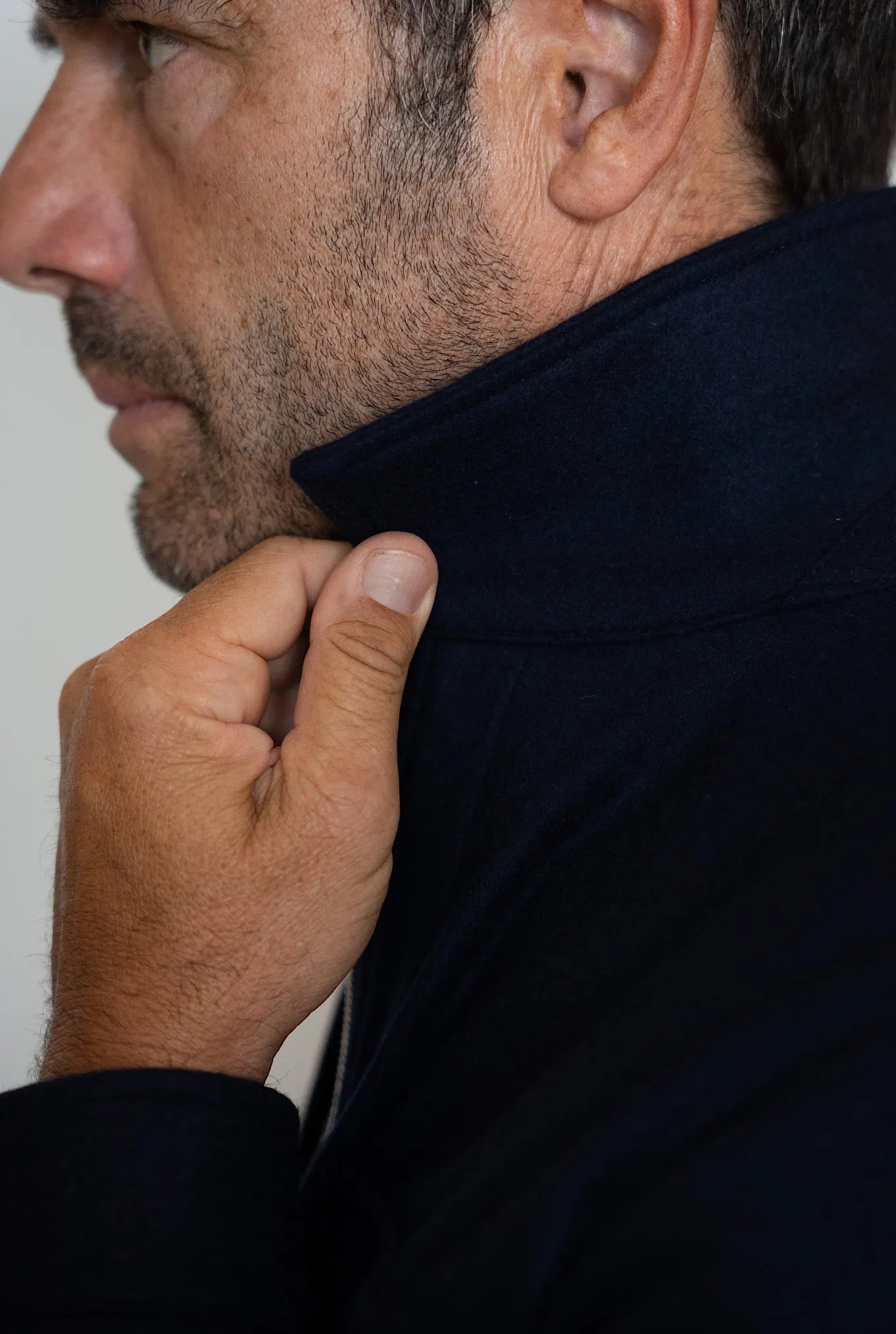 MARCO PESCAROLO Giubbino Cashmere Elasticizzato Blu Scuro