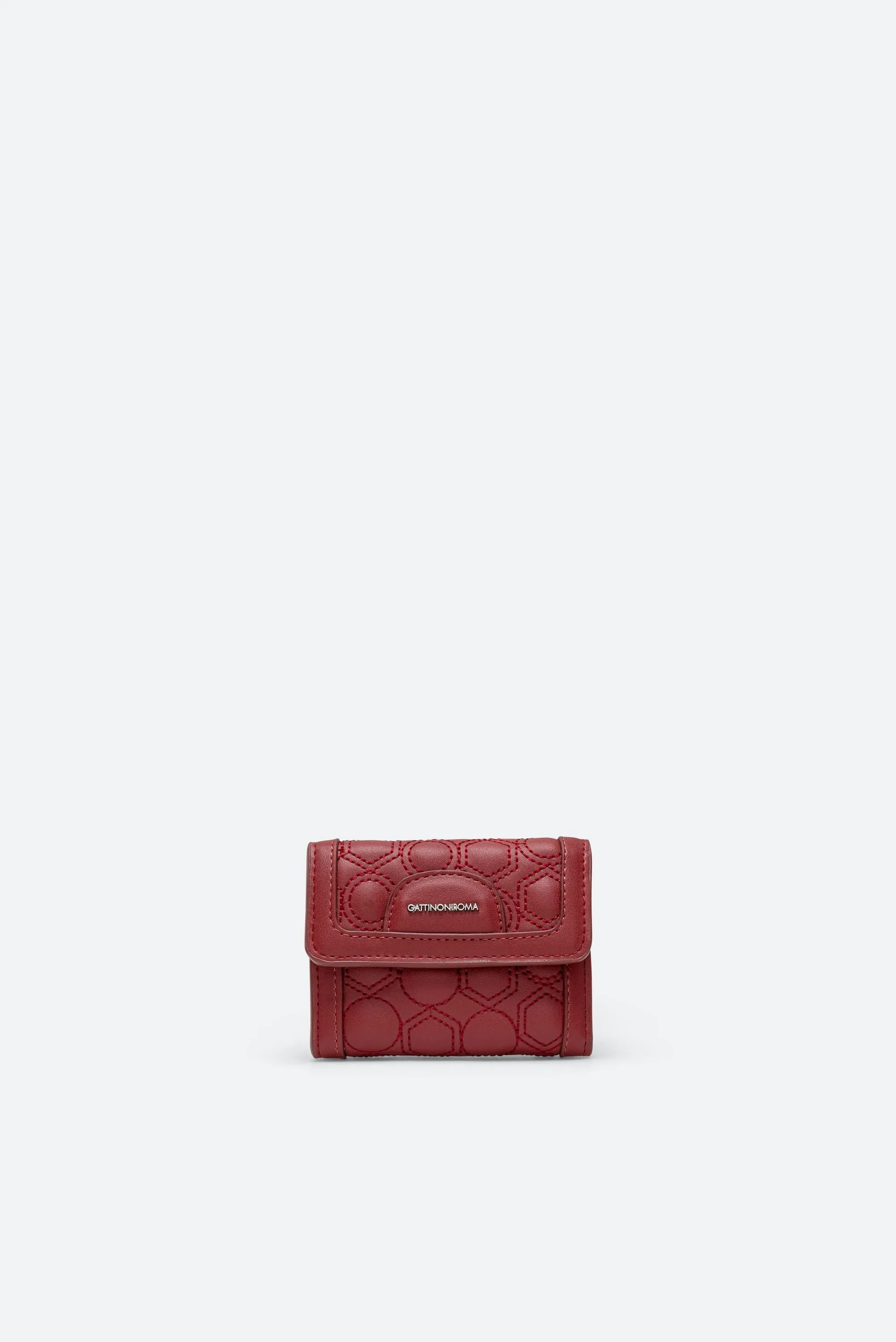 Portafogli Flap Teometric Trapuntato colore Rosso