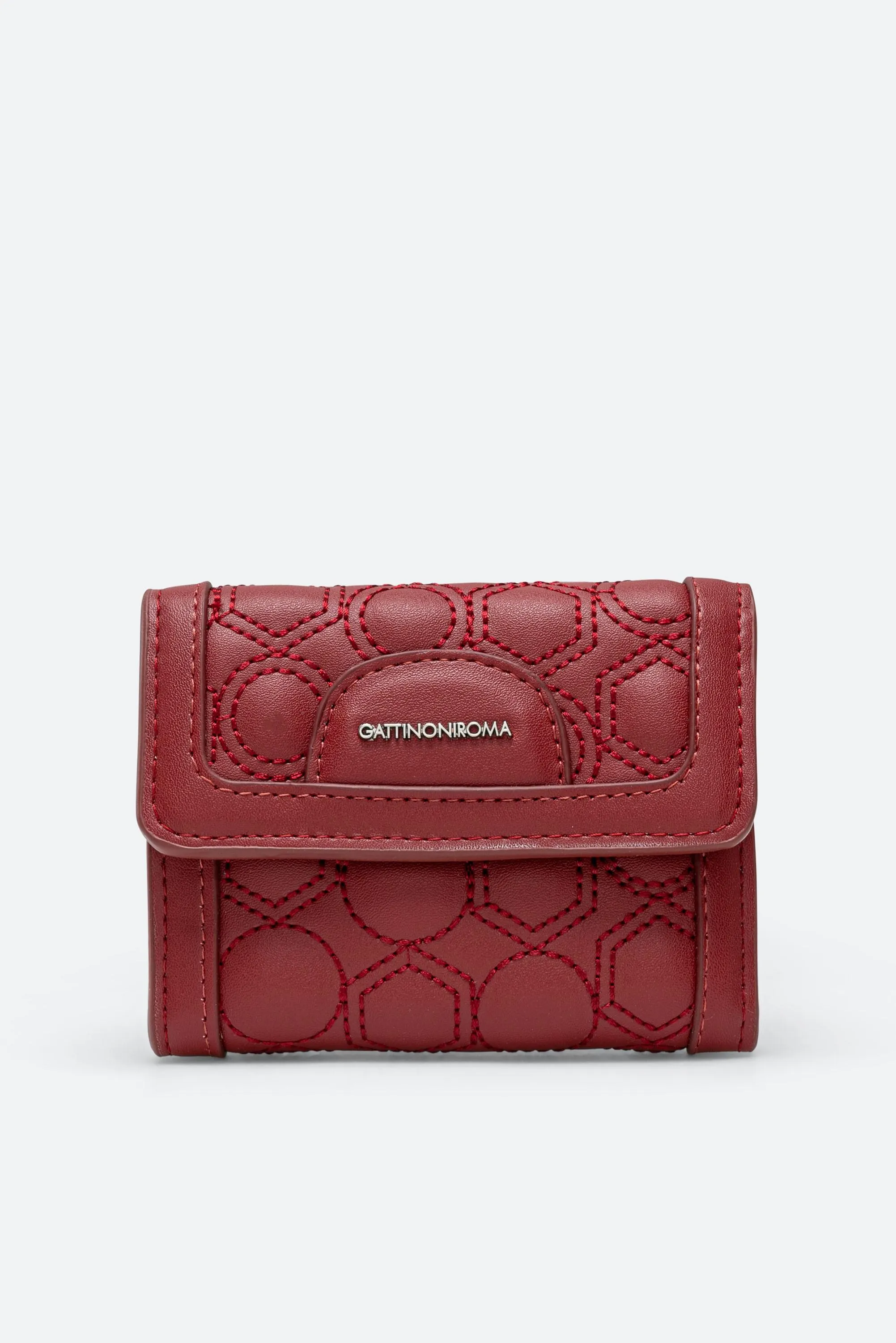 Portafogli Flap Teometric Trapuntato colore Rosso