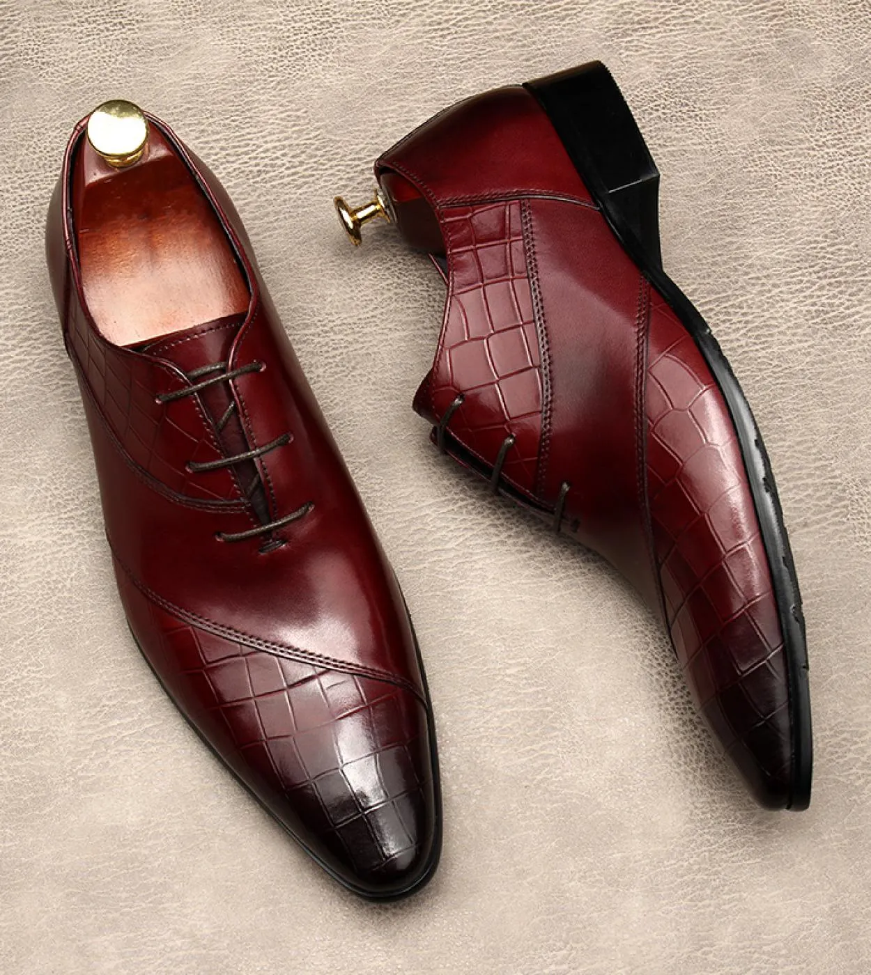 Scarpe da uomo in vera pelle Marchio di lusso Scarpe da lavoro italiane Scarpe eleganti da uomo in stile italiano