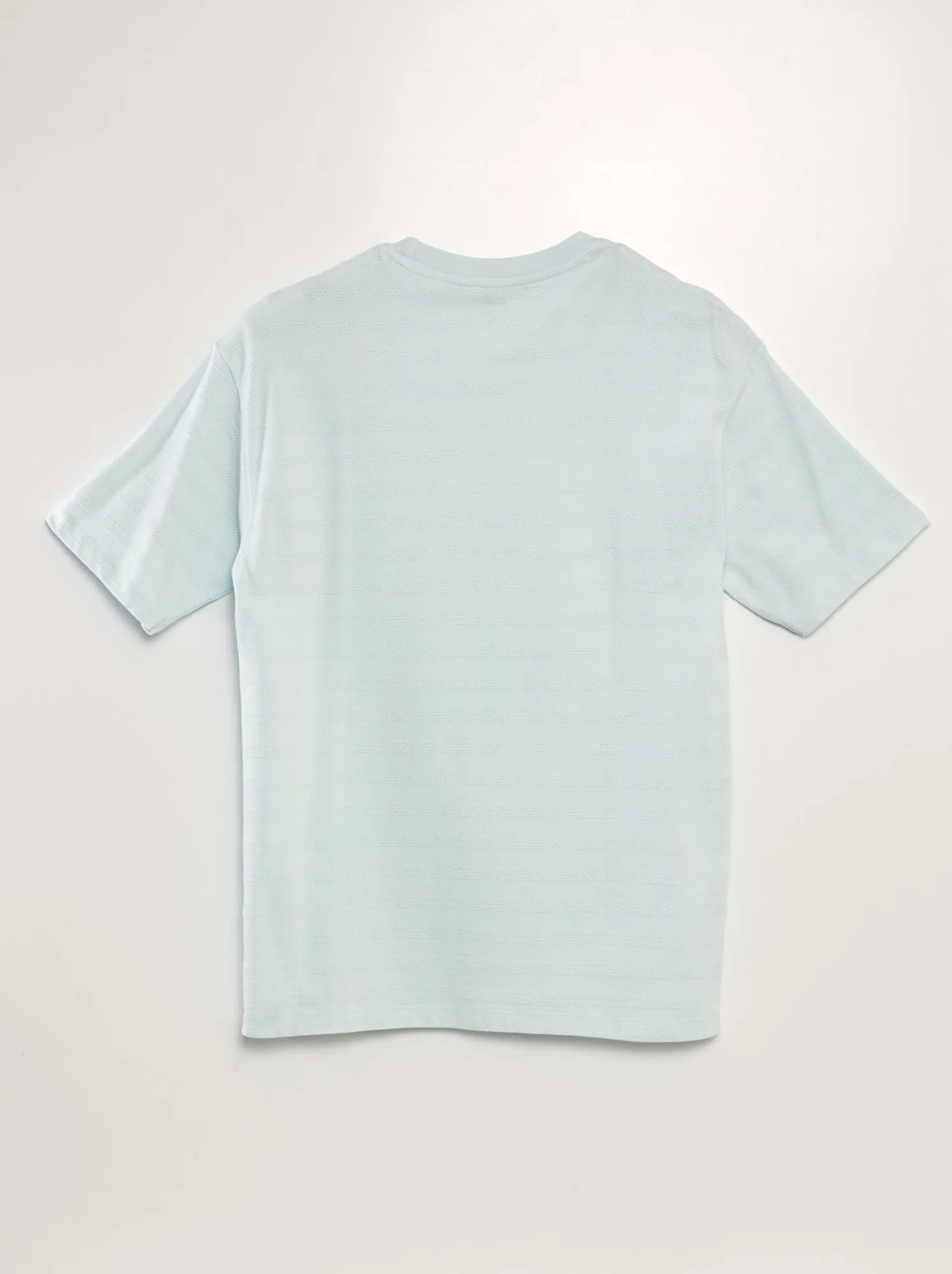 T-shirt in cotone testurizzato - BLU