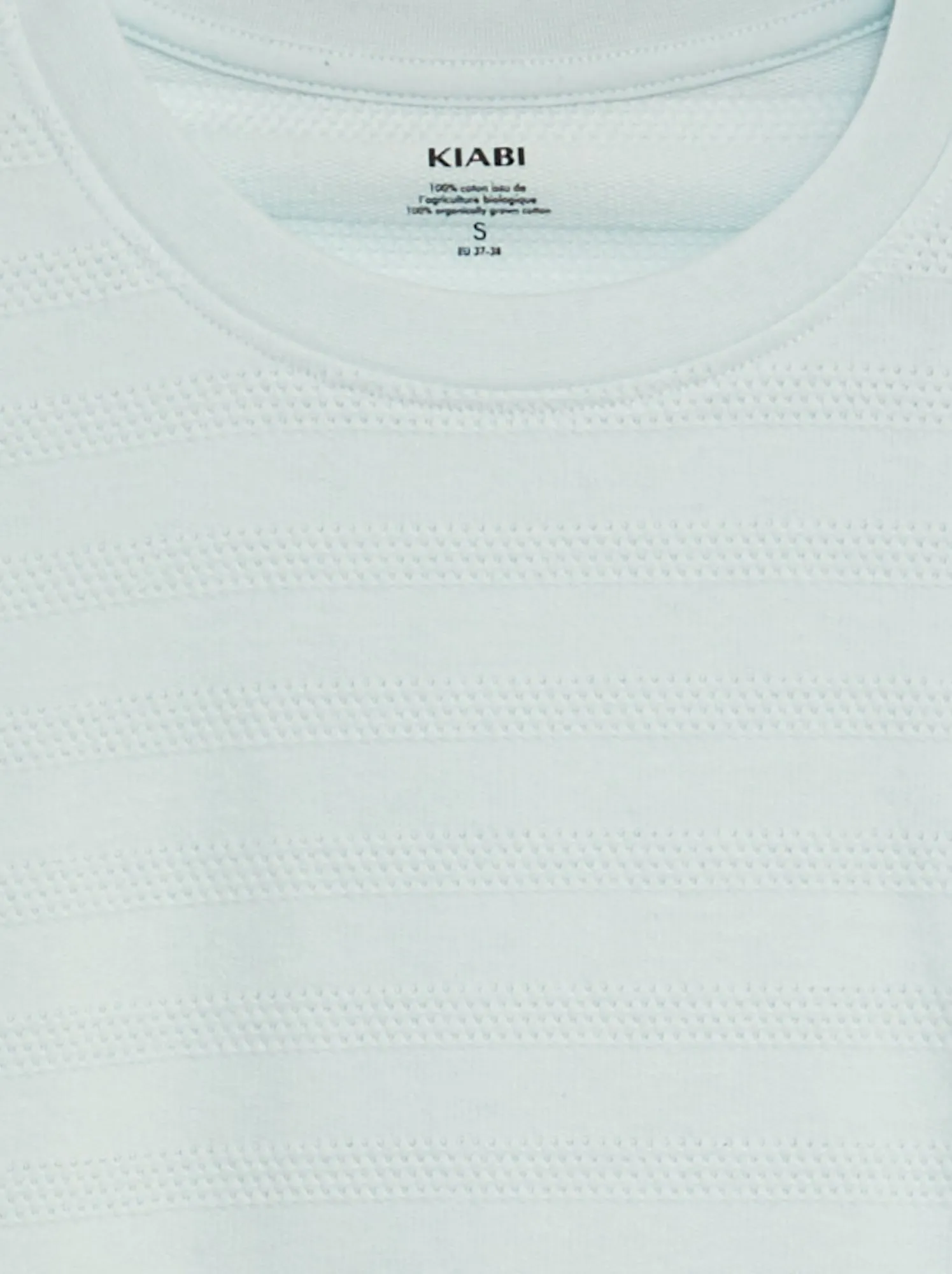 T-shirt in cotone testurizzato - BLU